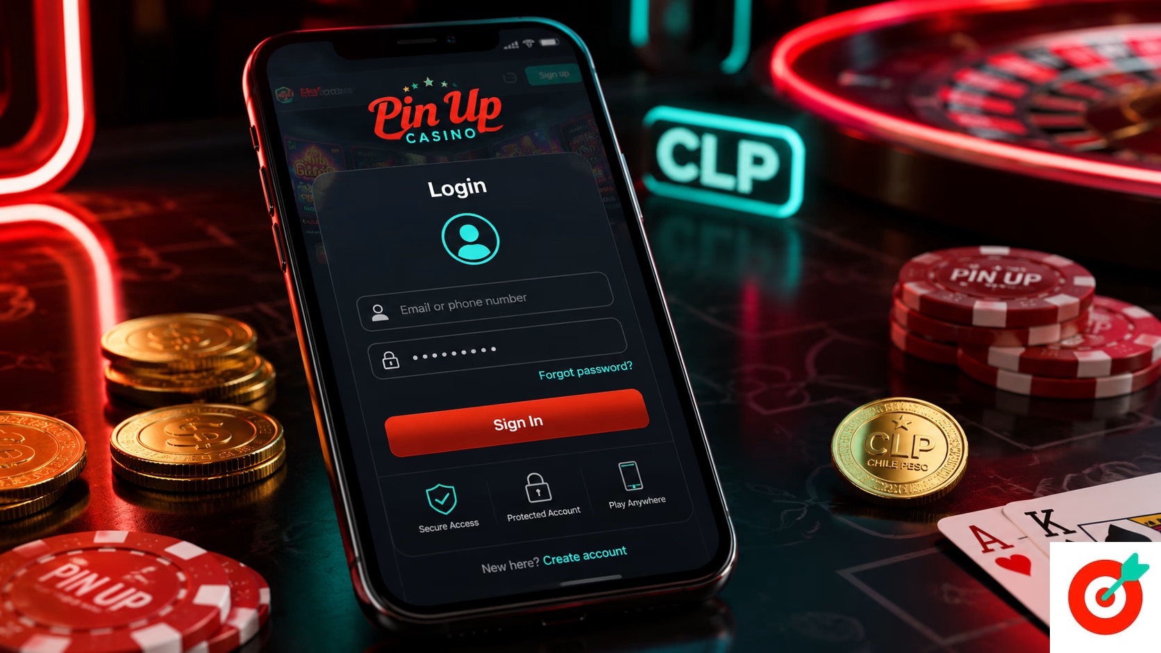 Formulario de registro de Pin Up desde Chile